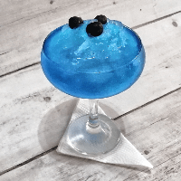 deep blue frozen martini