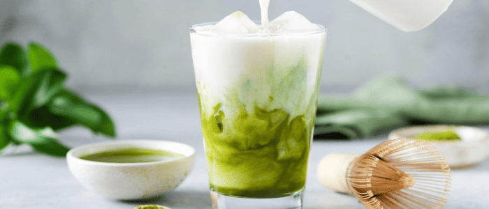 delicioso matcha latte con te